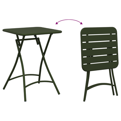 Dark Green Folding Garden Table 55x55x73 cm - Steel