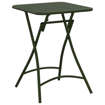 Dark Green Folding Garden Table 55x55x73 cm - Steel