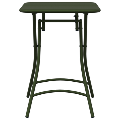 Dark Green Folding Garden Table 55x55x73 cm - Steel