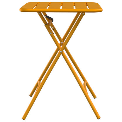 Foldable Garden Table - Mustard Yellow - 55x55x73 cm - Steel