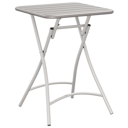 Folding Garden Table Beige 55x55x73 cm Steel