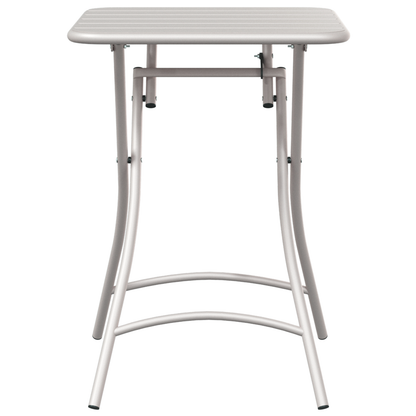 Folding Garden Table Beige 55x55x73 cm Steel