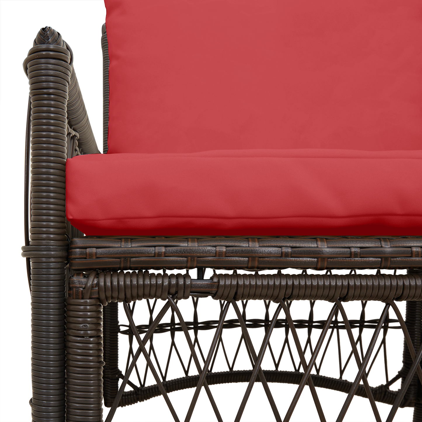 Garden Chair with Cushions Brown 60x70x78 cm Poly Rattan