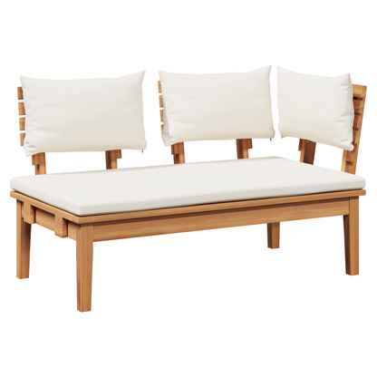 2 Piece Garden Bench Set Solid Wood Teak