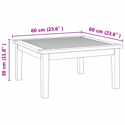 Garden Table 60x60x30 cm Solid Wood Teak
