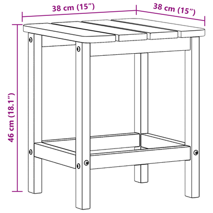 Adirondack Side Table Navy Blue 38x38x46 cm HDPE