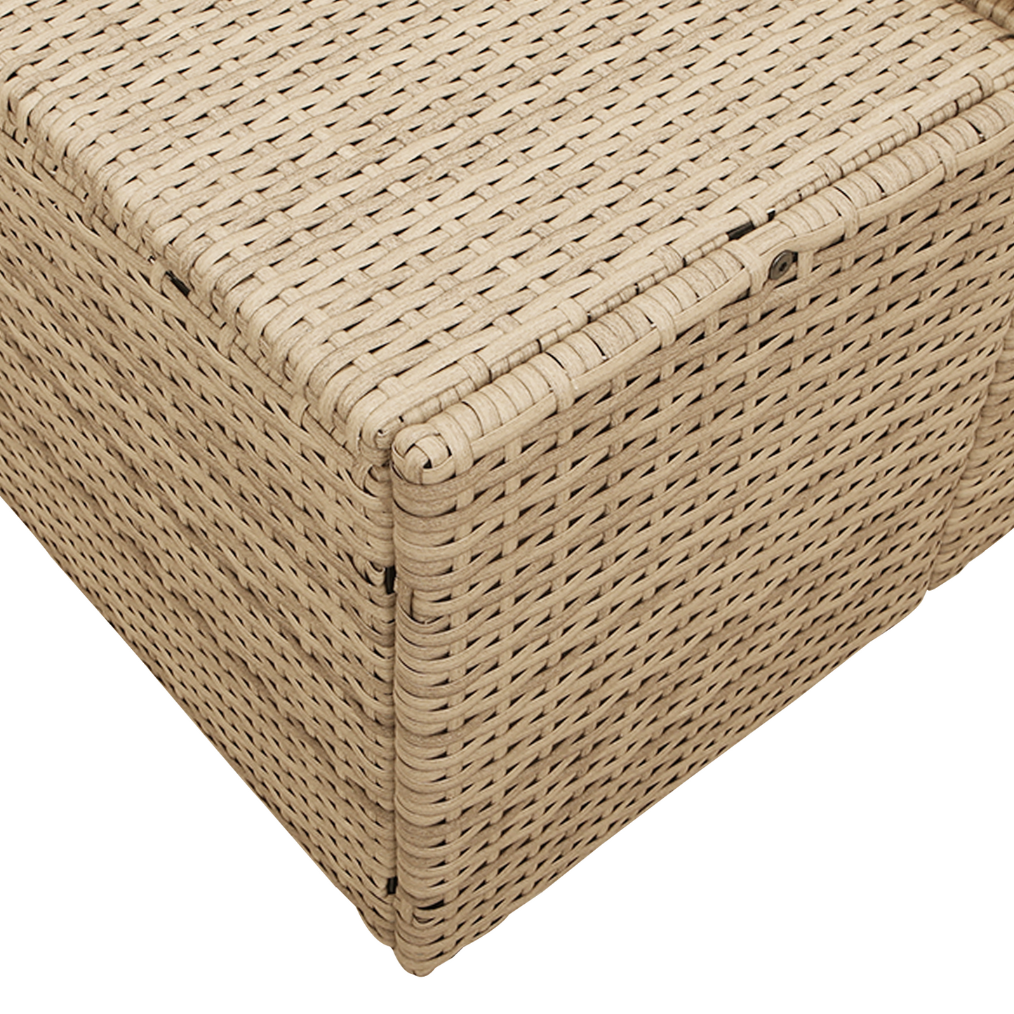 2-Seater Garden Sofa with Cushions Beige Poly Rattan