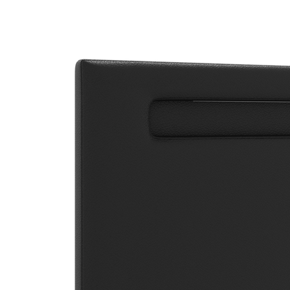 Headboard Plain Design Black 100 cm Faux Leather