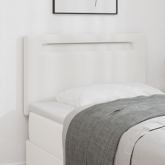 Headboard Plain Design Pure White 100 cm Faux Leather