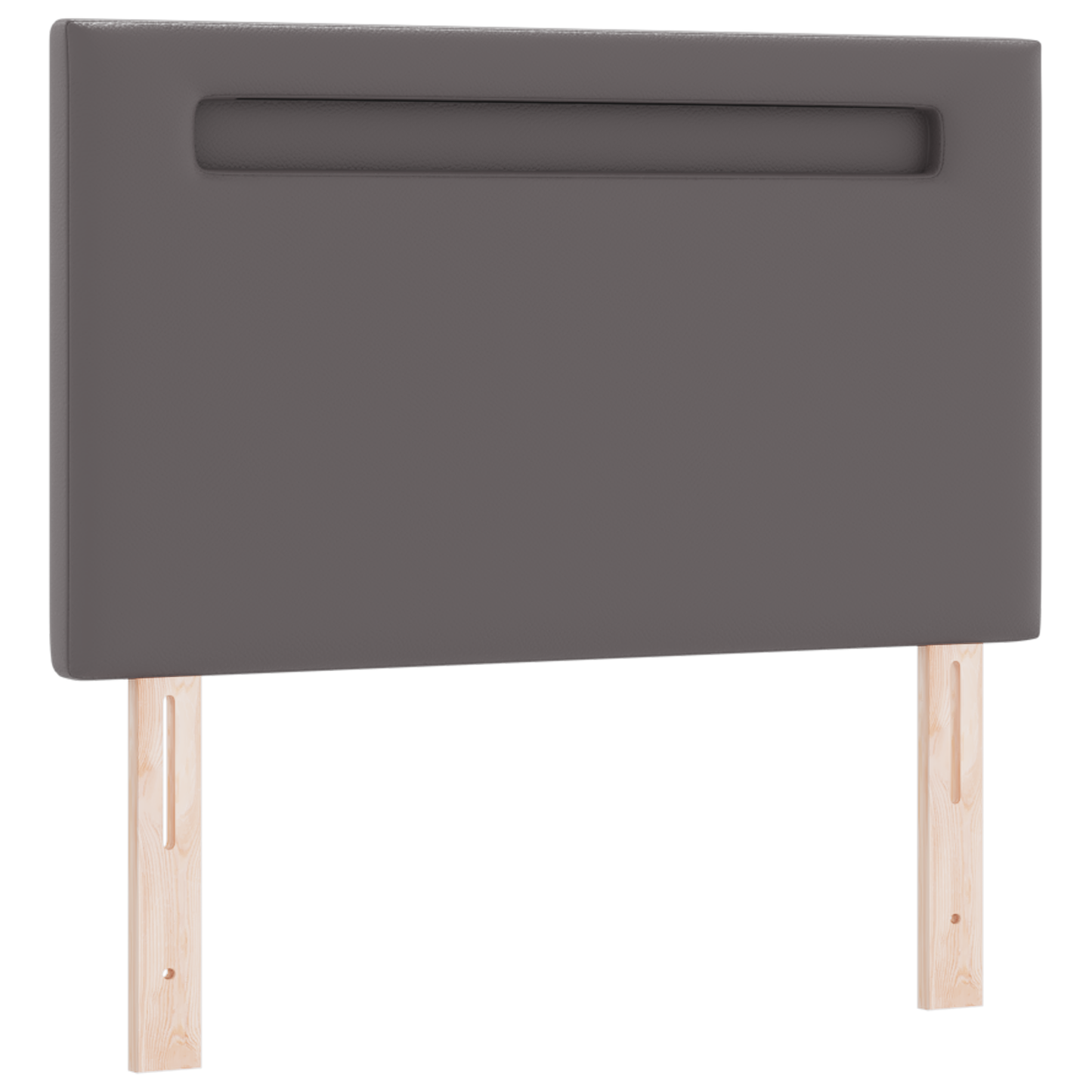 Headboard Plain Design Grey 100 cm Faux Leather