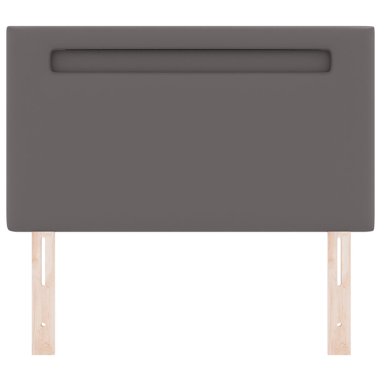 Headboard Plain Design Grey 100 cm Faux Leather