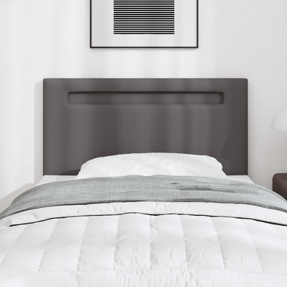 Headboard Plain Design Grey 100 cm Faux Leather