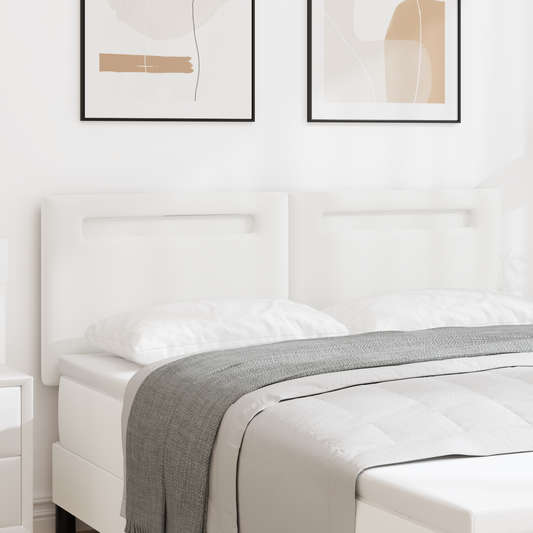 Headboard Plain Design Pure White 140 cm Faux Leather