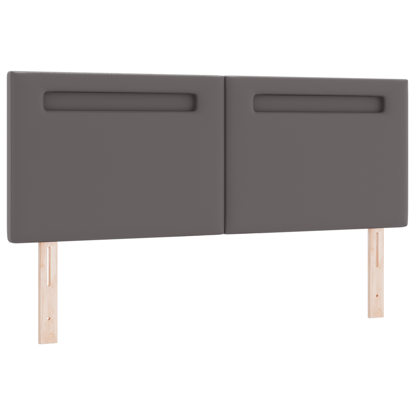 Headboard Plain Design Grey 140 cm Faux Leather