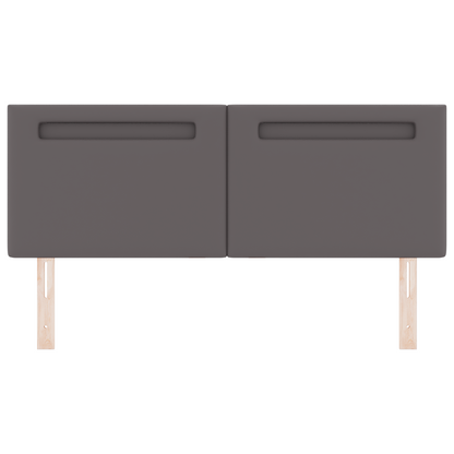 Headboard Plain Design Grey 140 cm Faux Leather