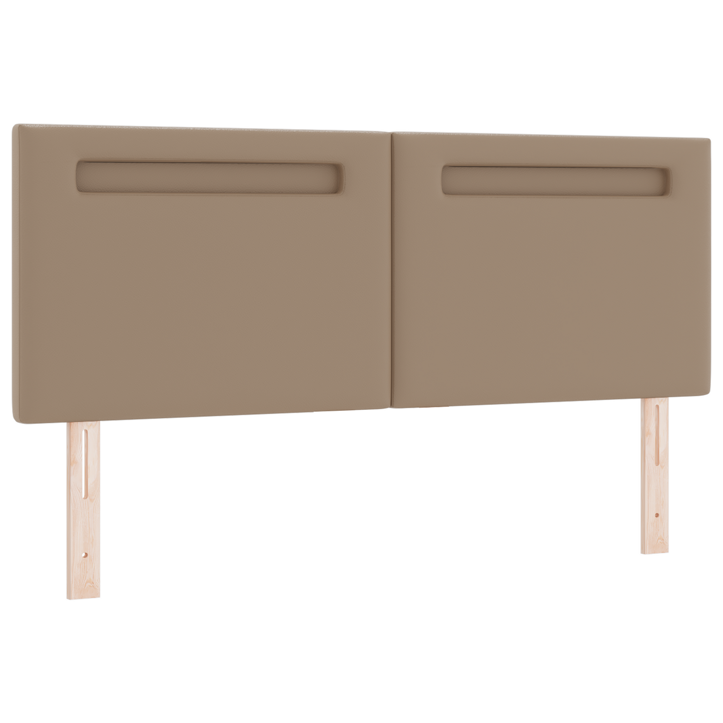 Headboard Plain Design Cappuccino 140 cm Faux Leather