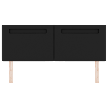 Headboard Plain Design Black 160 cm Faux Leather