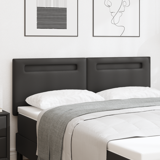 Headboard Plain Design Black 160 cm Faux Leather