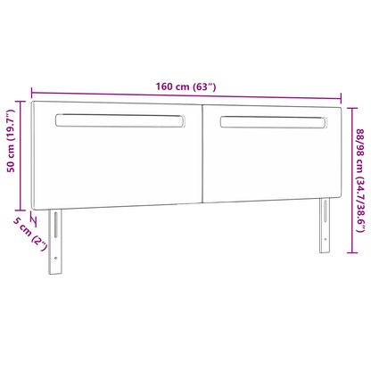Headboard Plain Design Pure White 160 cm Faux Leather