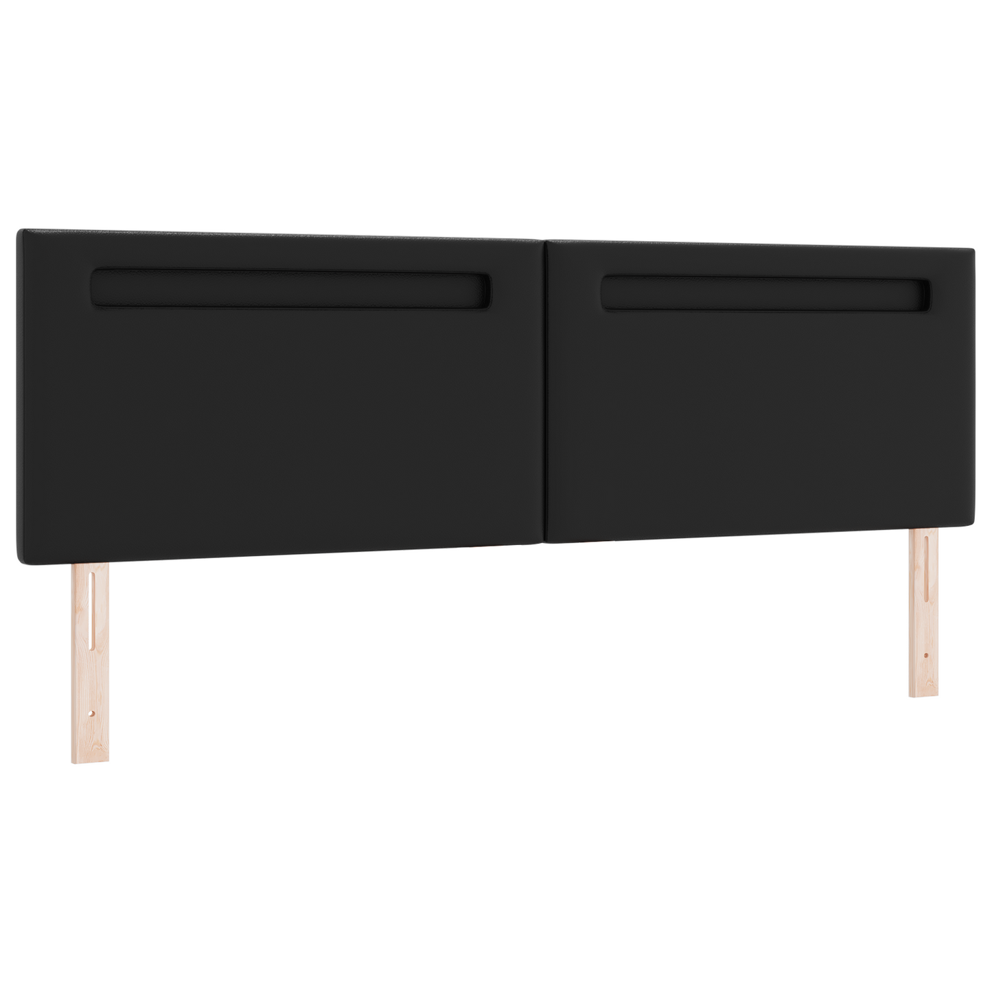 Headboard Plain Design Black 180 cm Faux Leather