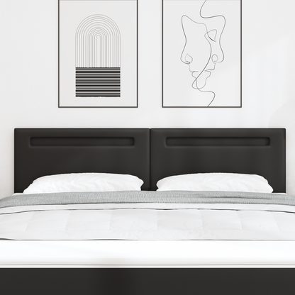 Headboard Plain Design Black 180 cm Faux Leather
