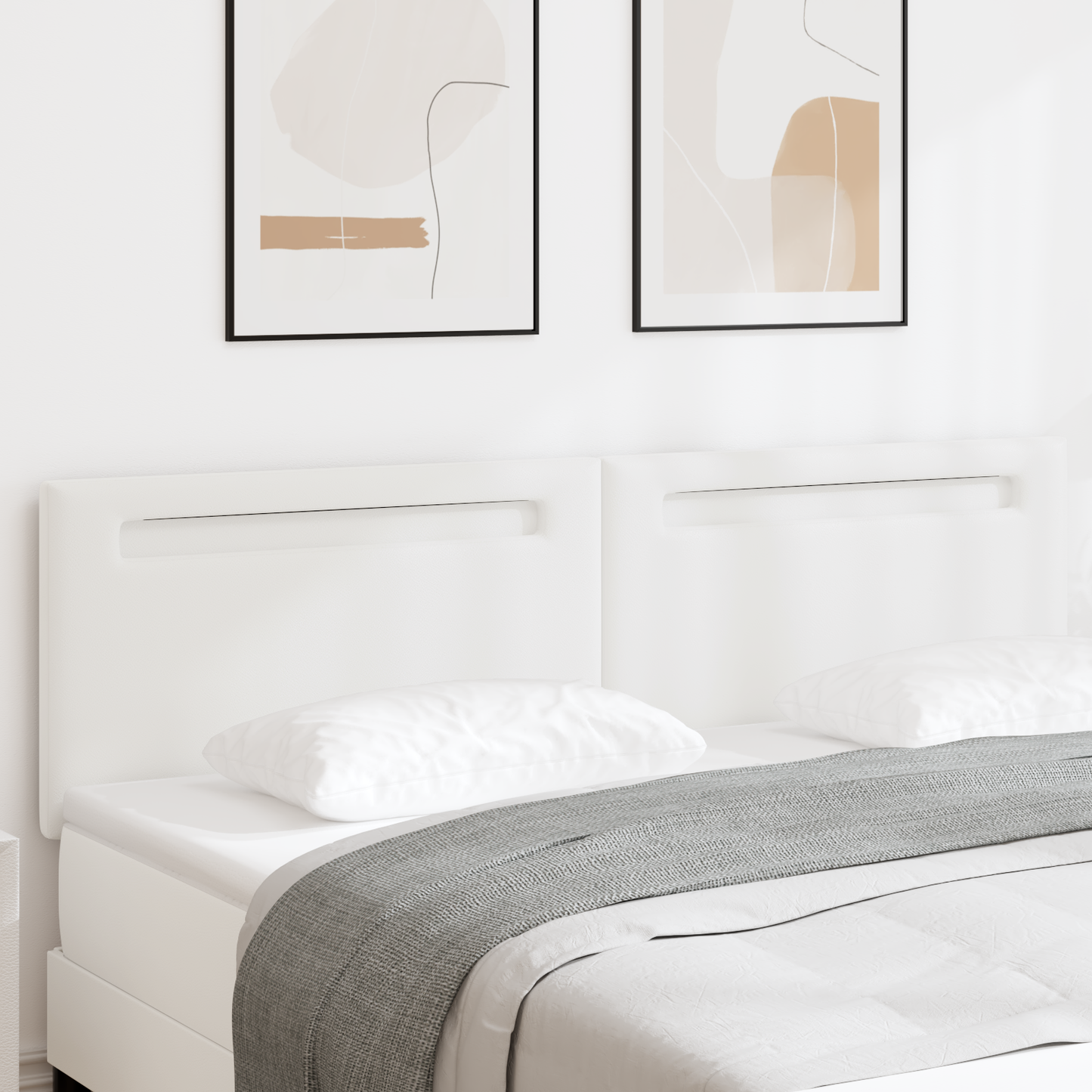Headboard Plain Design Pure White 180 cm Faux Leather