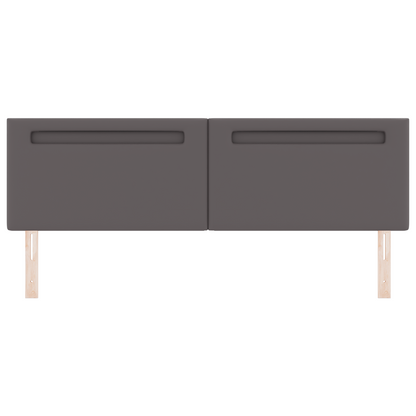 Headboard Plain Design Grey 180 cm Faux Leather