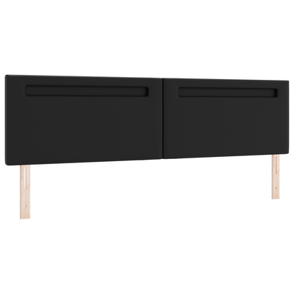 Headboard Plain Design Black 200 cm Faux Leather