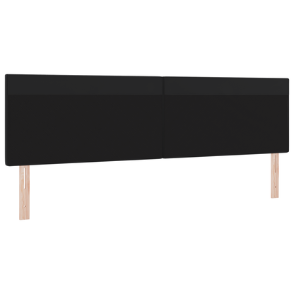 Headboard Plain Design Black 200 cm Faux Leather
