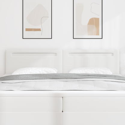 Headboard Plain Design Pure White 200 cm Faux Leather