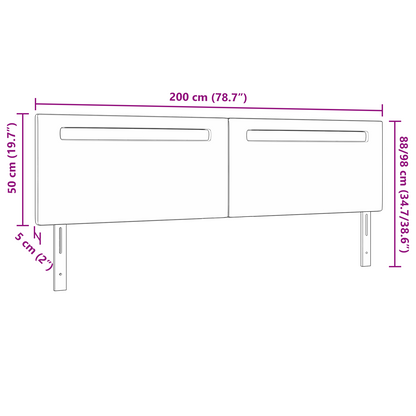 Headboard Plain Design Pure White 200 cm Faux Leather