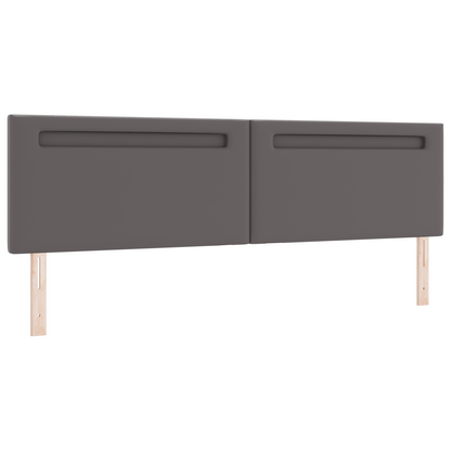 Headboard Plain Design Grey 200 cm Faux Leather