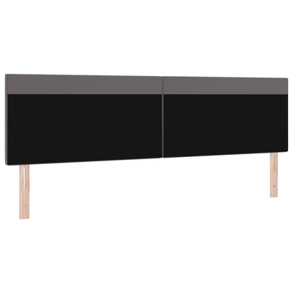 Headboard Plain Design Grey 200 cm Faux Leather