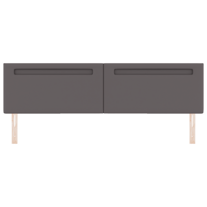 Headboard Plain Design Grey 200 cm Faux Leather