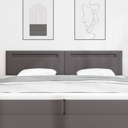 Headboard Plain Design Grey 200 cm Faux Leather
