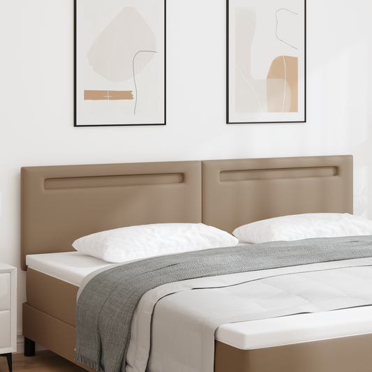 Headboard Plain Design Cappuccino 200 cm Faux Leather