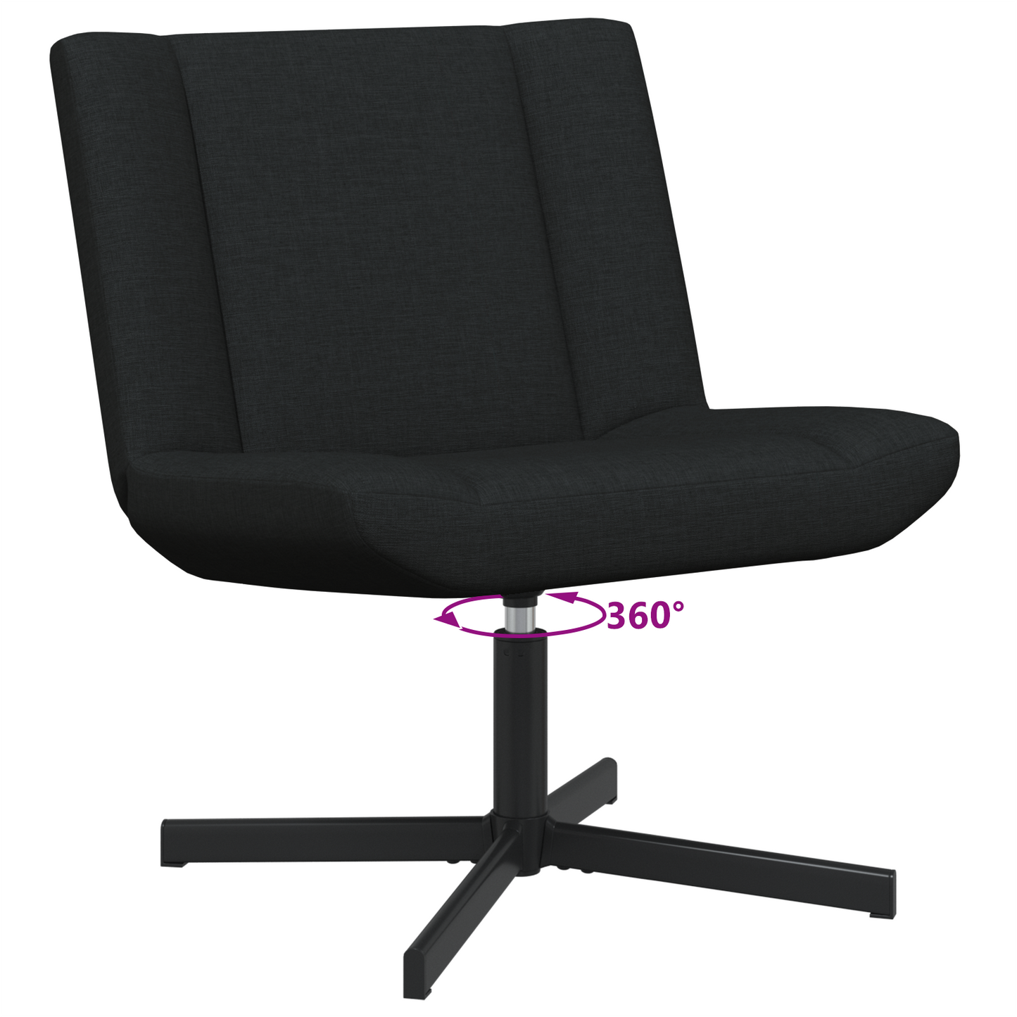 Swivel Chair Black Fabric, Metal Standard Swivel Swivel Chair