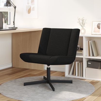 Swivel Chair Black Fabric, Metal Standard Swivel Swivel Chair