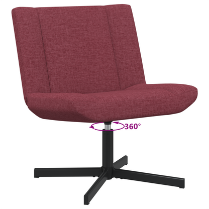 Swivel Chair Wine red Polyester fabric with metal base Standard