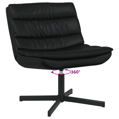 Swivel Chair Black Faux leather, Metal Medium Black Chair Other