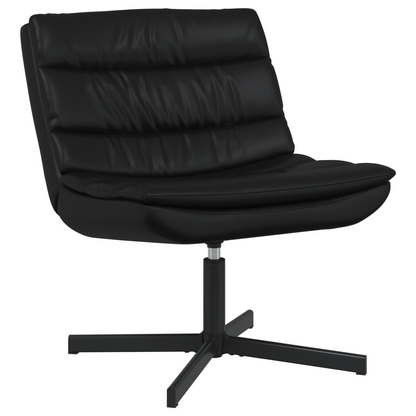 Swivel Chair Black Faux leather, Metal Medium Black Chair Other