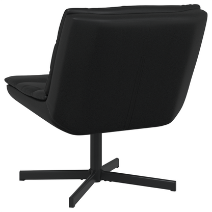 Swivel Chair Black Faux leather, Metal Medium Black Chair Other