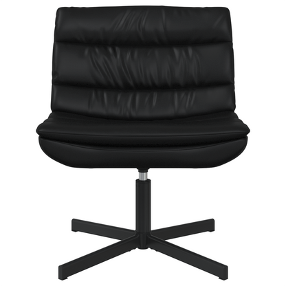 Swivel Chair Black Faux leather, Metal Medium Black Chair Other