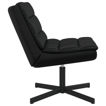 Swivel Chair Black Faux leather, Metal Medium Black Chair Other