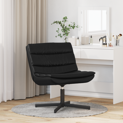 Swivel Chair Black Faux leather, Metal Medium Black Chair Other