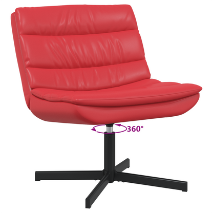 Swivel Chair Red Faux leather Medium Swivel Red Swivel Chair