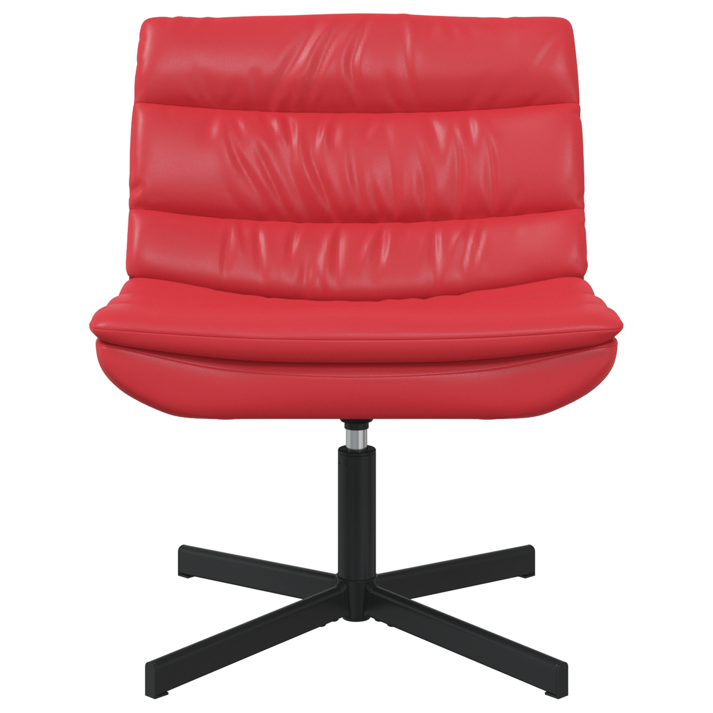 Swivel Chair Red Faux leather Medium Swivel Red Swivel Chair
