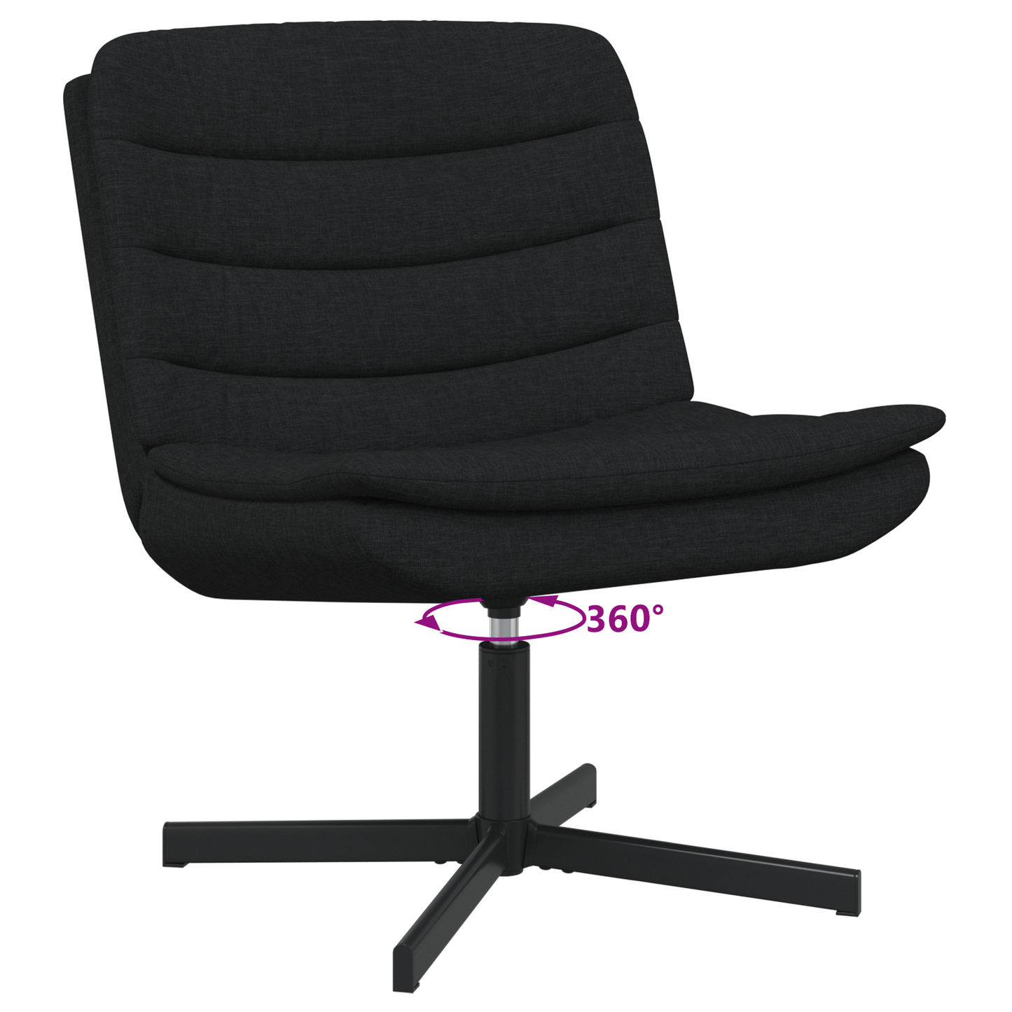 Swivel Chair Black Polyester Standard Swivel Black Swivel Chair
