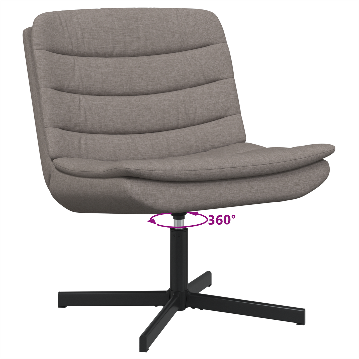 Swivel Chair Taupe Fabric Single Sleek Swivel Chair