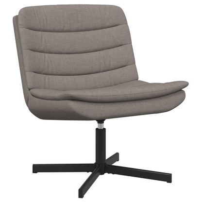 Swivel Chair Taupe Fabric Single Sleek Swivel Chair